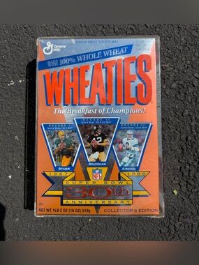 1996 NFL Super Bowl 30th Anniversary Wheaties Box - Starr - Bradshaw - Aikman